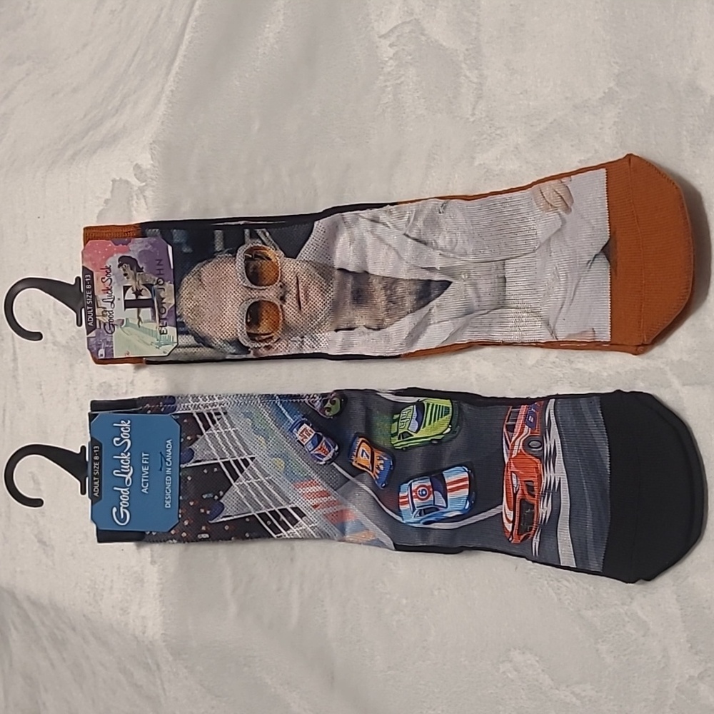 2 Pair Socks, creative designs, super soft